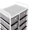 Honey-Can-Do 8 Drawer Rolling Cart White/Gray: Portable Steel Utility Storage, Fade-Resistant, Ground Freestanding - 3 of 4