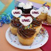 University of Wisconsin - La Crosse University Secondary Logo Heart Love Cupcake Picks Toppers Decoration Set of 6 - image 4 of 4