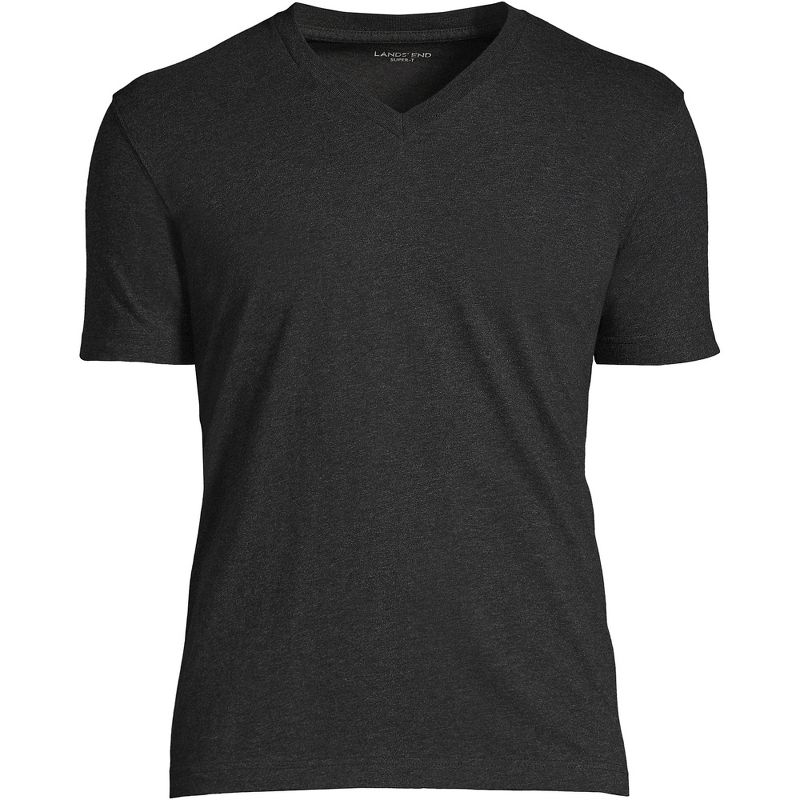 Lands' End Men's Super-T Short Sleeve V-Neck T-Shirt, 2 of 3