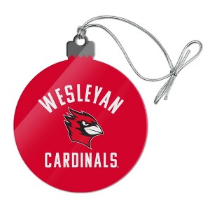 Wesleyan University Cardinals Logo Acrylic Christmas Tree Holiday Ornament - 1 of 4