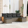 vidaXL Garden Sofa Set Grey - 2 of 4