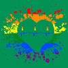Adult Design By Humans Pride Heartbeat EKG Splatter By LegatoTendo T-Shirt - 2 of 2