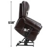 NicBex Recliner Chair Heat Massage Chair Lift Chair with USB Charging Port Recliner Faux Leather Recliner Chairs for Adults for Living Room, Reading Room - 4 of 4