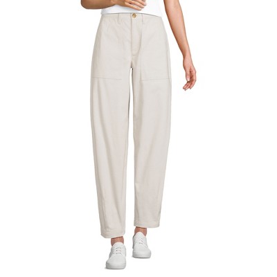 Lands' End Women's High Rise Barrel Leg Chino Pants