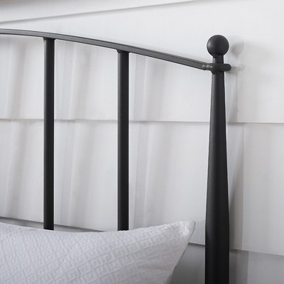 Whitney Black Metal Full-Queen Upholstered Headboard
