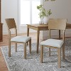 Ainoa Natural Polyester Dining Chair Set of 2 with Odor-free and eco-friendly paint | ARTFUL LIVING DESIGN-Natural - 3 of 4