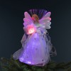 Northlight Color-changing Fiber Optic Angel with Rose Christmas Tree Topper - 12" - White - 2 of 4
