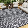 Camping Rug for Balcony Washable Easy-Clean Non-Slip Carpet Modern Boho Plastic Carpet Stain-Resistant RV Area Rug for Patio Picnic Beach - 2 of 4