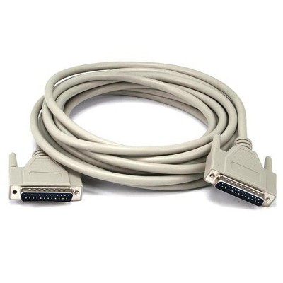 Monoprice DB25 Molded Cable - 15 Feet - White | Male to Male