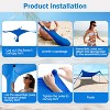 LakeForest"6.5x6.5FT Foldable Beach Canopy Tent with Sandbags, Poles, Sun Protection & Portable Storage Bag"Blue - 3 of 4