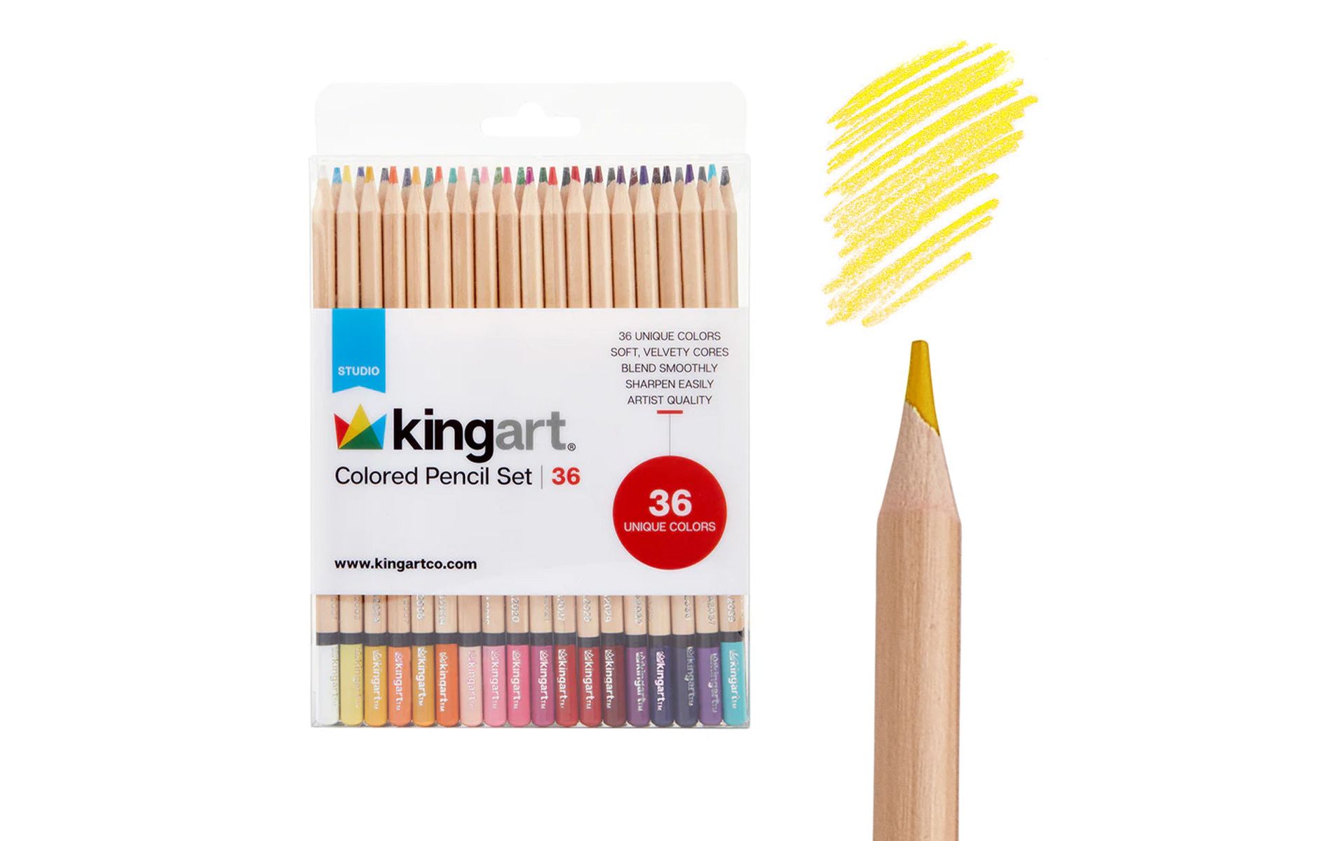 KINGART Colored Pencil Set, 36 Colors