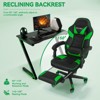 ELECWISH Gaming Chair with Footrest, Lumbar Support, Breathable Computer Chair with Pocket Spring Cushion, Chairs for Adults - 2 of 4