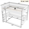 KWPZQEB Bunk Bed, Kids Solid Wood Bed Frame with Ladder and Guardrail, Wooden Slats, Space Saving, No Box Spring - 4 of 4