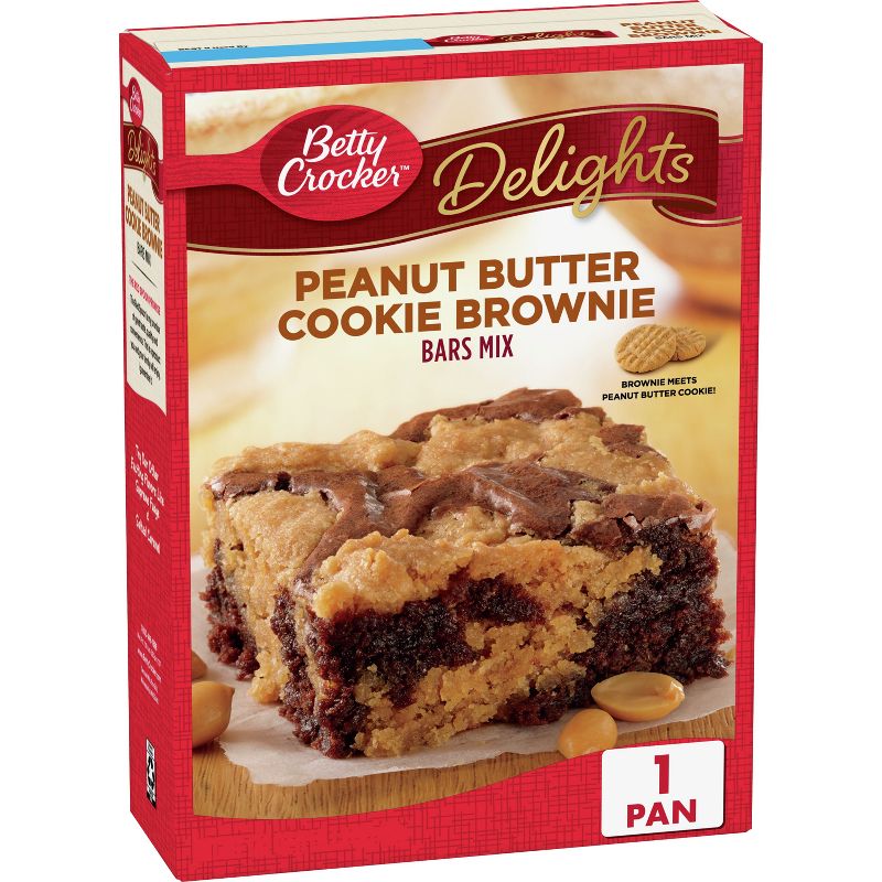 Betty Crocker Delights Peanut Butter Cookie Brownie Bar - 17.2oz, 1 of 10