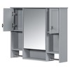 35'' x 28'' Bathroom Medicine Cabinet With Mirror Towels Bar Bathroom Wall Mounted Cabinet Wooden Hanging Cabinet Medicine Cabinets - 4 of 4