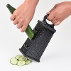 SharpChef 9" 4-Sided Cheese Grater with Handle, Stainless Steel, Rust Proof & Dishwasher Safe - Enamel coating Black - 2 of 4