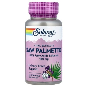 Solaray Vital Extracts, Saw Palmetto, 160 mg, 60 Softgels - 1 of 4