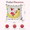 18" x 18" LED Light-Up Throw Pillow – Indoor/Outdoor Santa Christmas Cushion with Flashing Edge Lights for Sofa, Patio, Camping & Gifts - 2 of 4