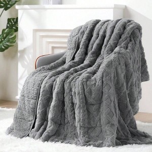 15 Lbs Dual Sided Fluffy Heavy Weighted Blankets for Adults - No Bunching with Double Layers of Soft Inner Lining 60x 80, 15 Pounds - 1 of 4