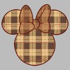 Girl's Mickey & Friends Plaid Minnie Mouse Logo T-Shirt - 2 of 4