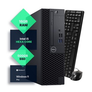 Dell Windows 11 Desktop Computer | Intel 8th Gen Hexa Core | Home or Office Optiplex PC | Keyboard & Mouse | Manufacturer Refurbished - 1 of 4