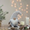 Northlight Dangling Leg Sitting Gnome Christmas Figure - 7.5" - Gray and Beige - 2 of 4