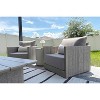 PURPLE LEAF  Patio Conversation Sets with Coffee Table All Weather Outdoor Couch Sectional Set with Cushion Small Conversation Set - 2 of 4