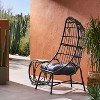 CAVINAS Outdoor Rattan Cocoon Patio Egg Chairs with Cushions & Stand,Patio Lounge Chairs for Backyard,Balcony,Poolside,Gray - 3 of 4