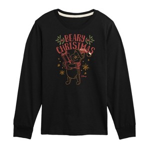 Boys' - Winnie the Pooh - Pooh Wishes A Beary Christmas Long Sleeve Graphic T-Shirt - 1 of 4
