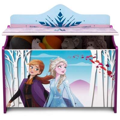 Disney Frozen II Deluxe Wooden Toy Box with Colorful Graphics