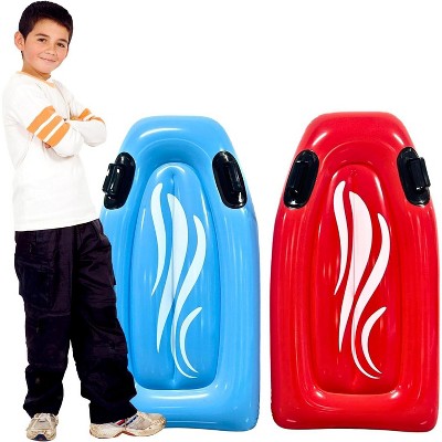 4E’s Novelty 2 Pack Inflatable Body Boards with Handles – Beach & Pool Summer Toys for Kids