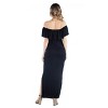 24seven Comfort Apparel Maternity Off Shoulder Ruffle Maxi Dress - image 3 of 4