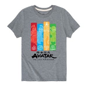 Boys' - Avatar: The Last Airbender - Zuko Katara Aang Toph Nation Elements Short Sleeve Graphic T-Shirt - 1 of 4
