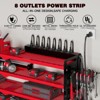 Hausource 4-Tier Tool Organizer Wall Mount Tool Storage Utility Shelf w/8 Drill Holder,Red/Black/Yellow - 4 of 4