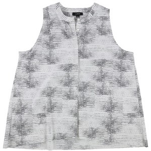 Alfani Womens Reptile Print Button Up Shirt - 1 of 2