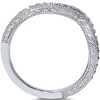 Pompeii3 1/6ct Unique Curved Diamond Wedding Ring 14K White Gold - 3 of 4