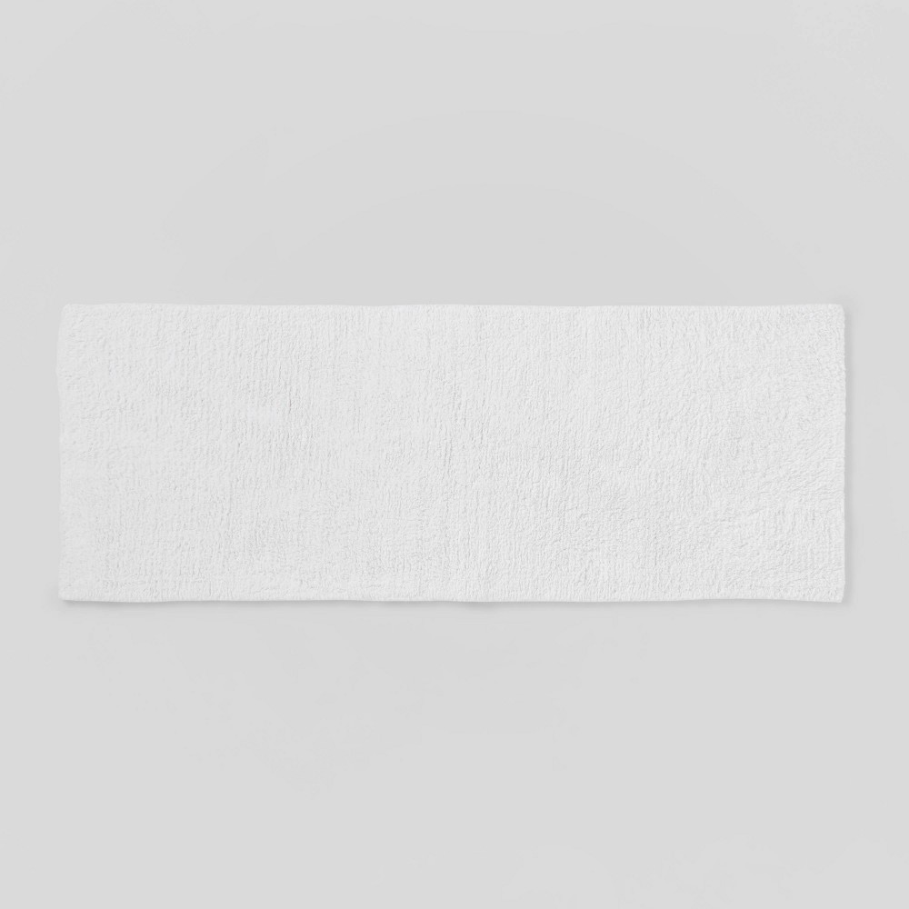 22"x60" Performance Plus Cotton Reversible Bath Rug/Runner White - Threshold™: Luxurious, Tufted, Machine Washable, Oeko-Tex Certified