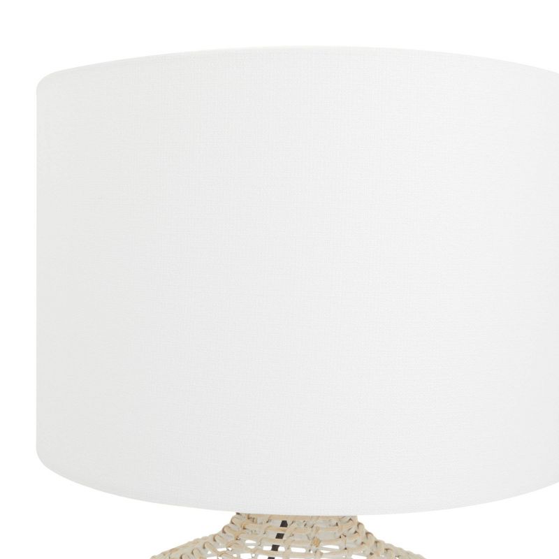 Coastal Rattan Table Lamp with Drum Shade Beige - Olivia &#38; May, 5 of 8