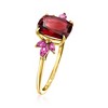 Ross-Simons 2.30 Carat Garnet Ring With .30 ct. t.w. Rhodolite Garnet in 14kt Yellow Gold - 3 of 4