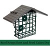 JCS Wildlife Single Suet Cage with Poly Lumber Roof - 3 of 4
