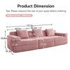 SKRAN Modular Loveseat Sofa Corduroy Deep Seat Couch with 2 Pillow, Modern Comfortable Chaise Lounge for Apartment,Living Room,Office - 3 of 4
