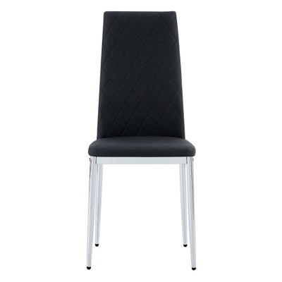 Infurnic Dining Chairs Modern Style Set of 6 Meeting Family Dining Needs, Metal Legs, Blending into Various Home Environments, Black, 15"*15"*38.6"