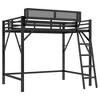 Lycvki Metal Loft Bed with Ladder and Storage Shelves - 2 of 4