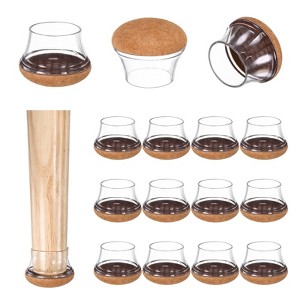 Unique Bargains Silicone Round Chair Leg Caps Floor Protectors 16 Pcs - 1 of 4