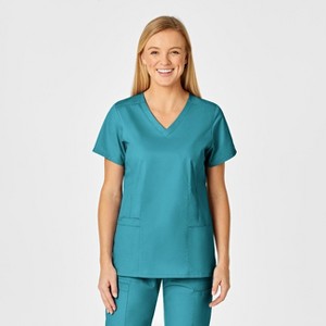 Wink WonderWORK Women's Shaped V-Neck Scrub Top - 1 of 4