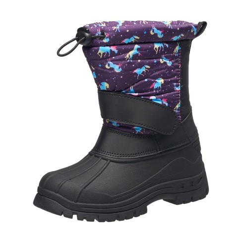 puberteit Tapijt schokkend Coxist Kid's Snow Boot - Winter Boot For Boys And Girls In Purple Unicorn  Size 11 (kids) : Target
