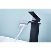 ChicFurnit Bathroom Sink Faucet Waterfall Spout Single Handle Smooth Flow for Trendy Spaces, Black, 13.58"*8.07"*2.75" - 2 of 4