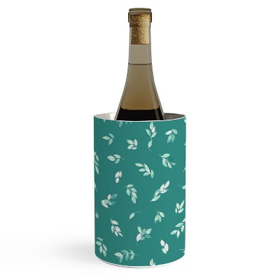 Ninola Design Small Leaves Botanical Pine Green Wine Chiller - Deny Designs