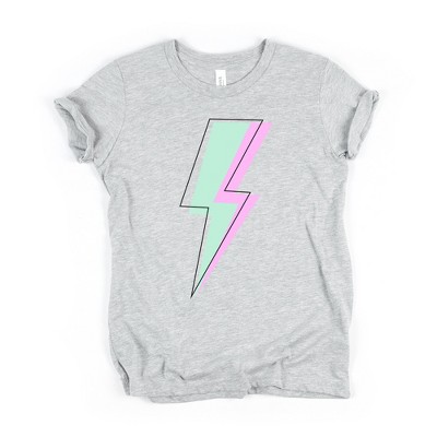 The Juniper Shop Layered Lightning Bolt Girls Short Sleeve Tee