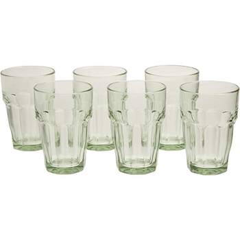 East Creek Double Old Fashioned Glasses Beverage Glass Cup,Colored Tumblers and Water Glasses, Set of 7 - Amber